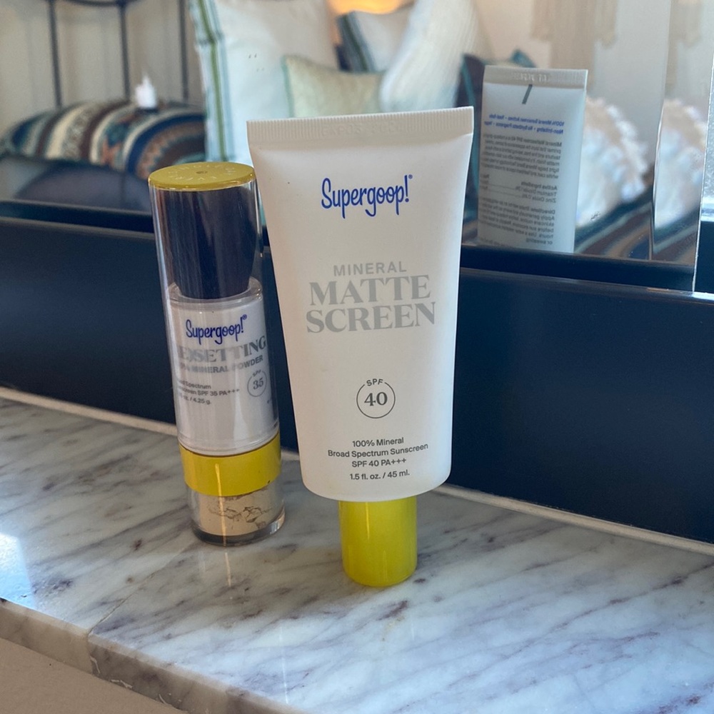 Supergoop Matte Screen and (Re)setting powder